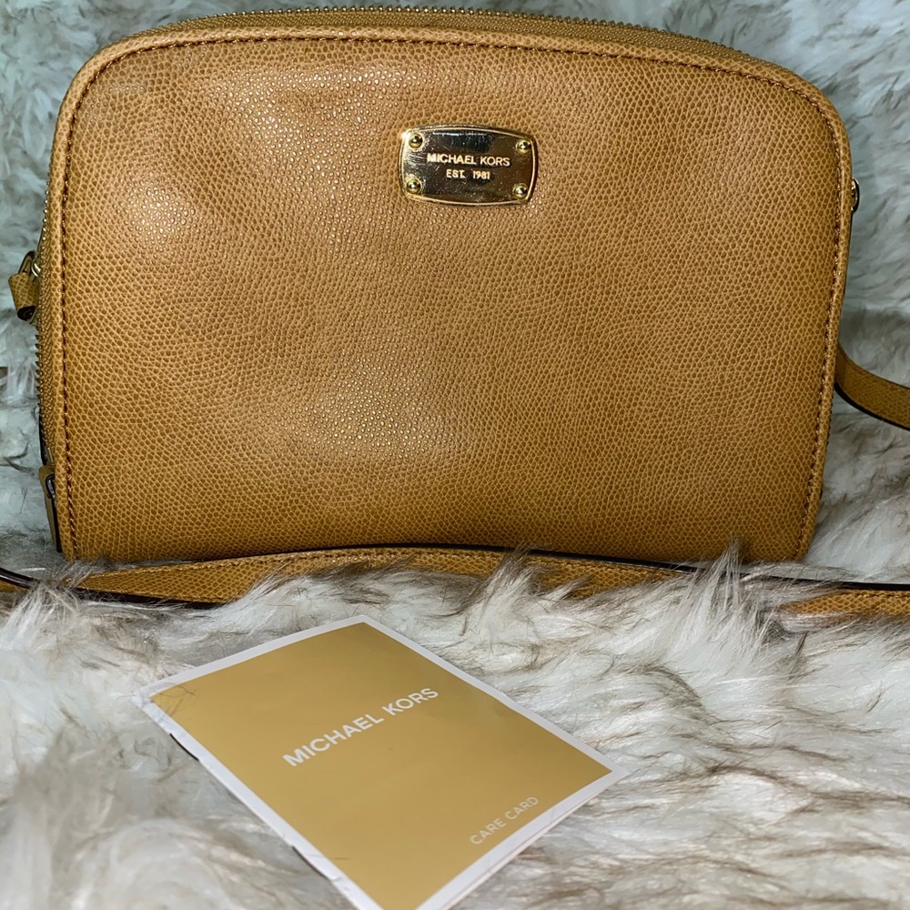 Light Brown / Tan Michael Kors Crossbody Purse
